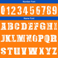 Custom Basketball Jersey Uniform Suit Printed Your Logo Name Number Orange-Blue
