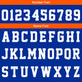 Custom Basketball Jersey Uniform Suit Printed Your Logo Name Number Royal-Orange-White