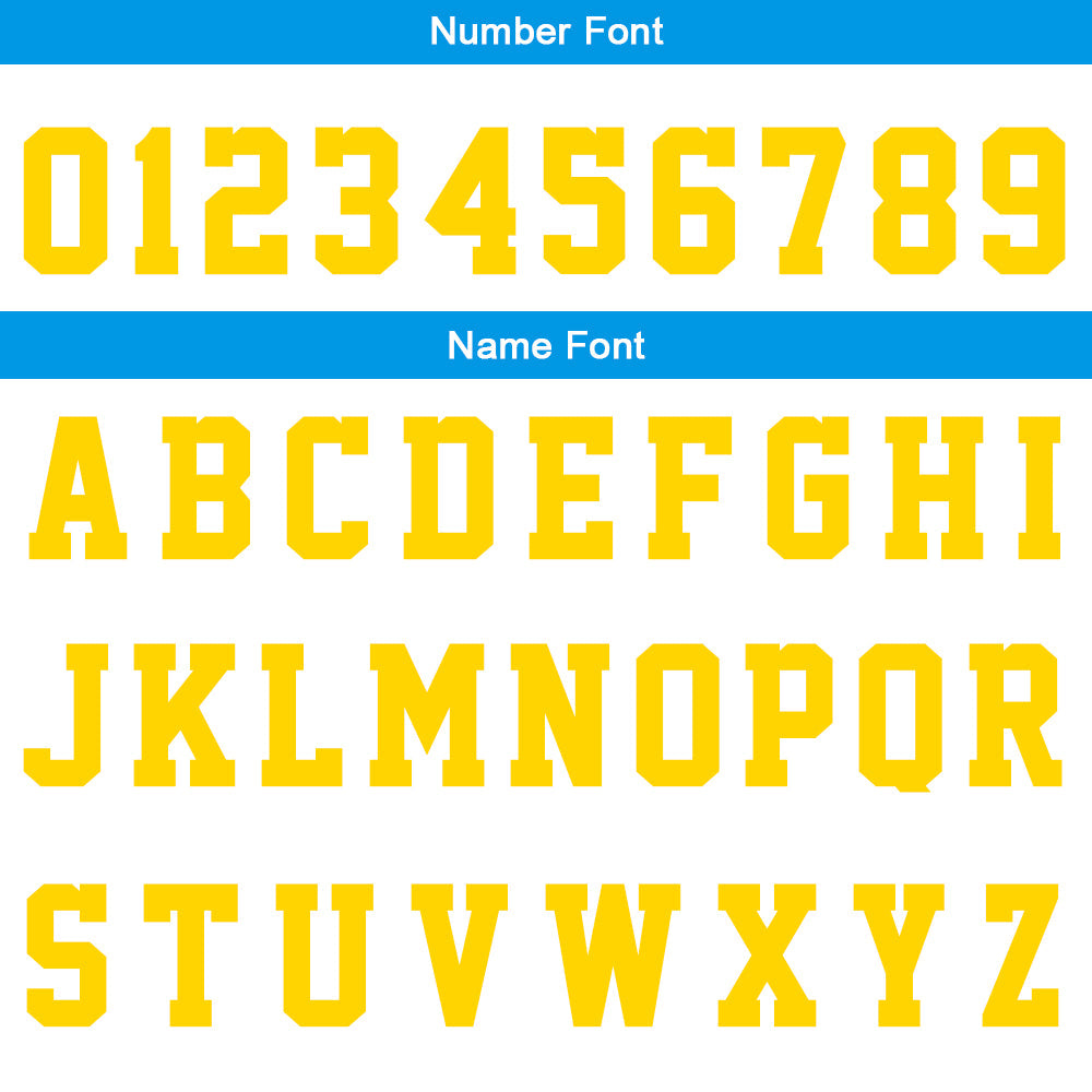 Custom Basketball Jersey Uniform Suit Printed Your Logo Name Number White-Blue-Yellow
