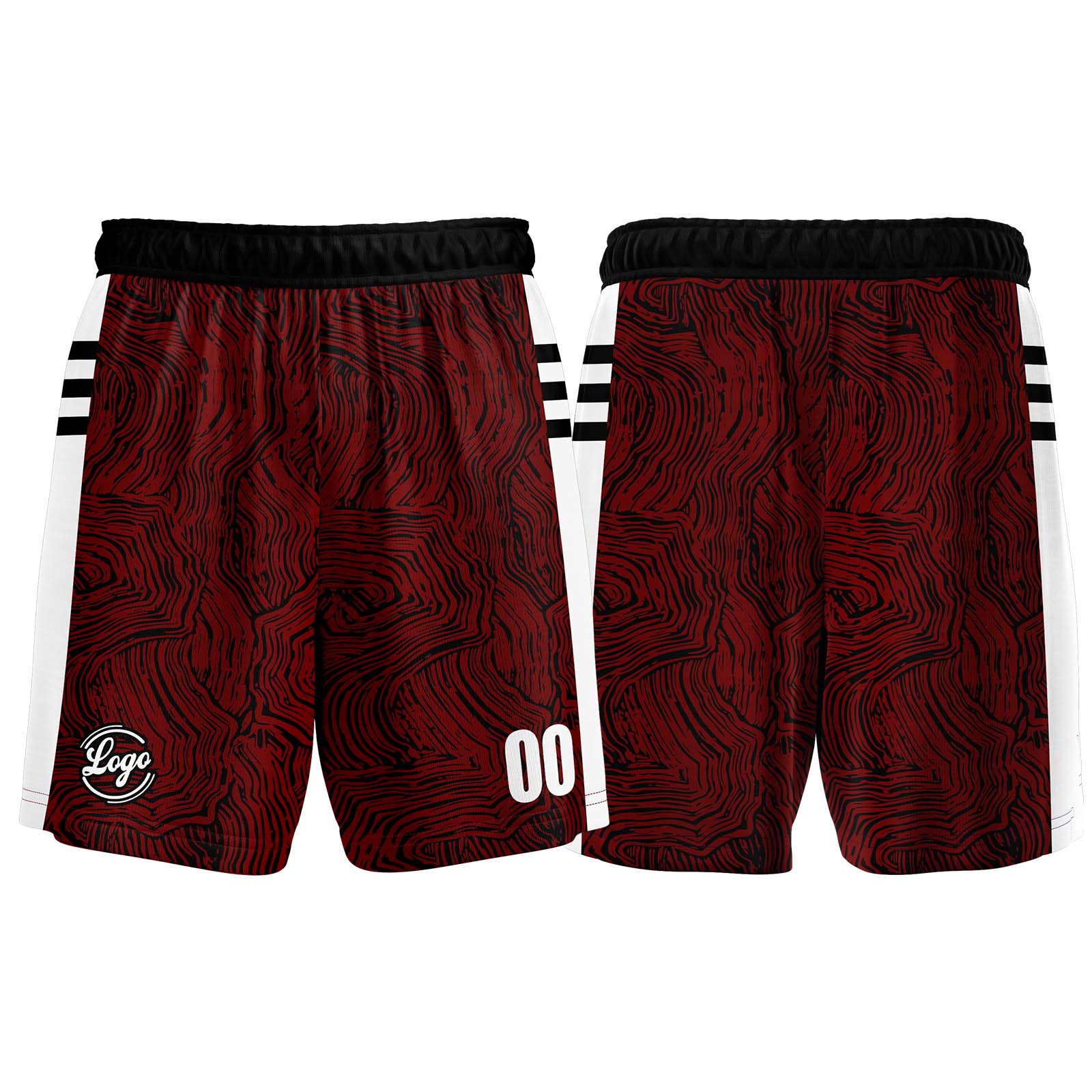 Custom Black Red Basketball Jersey Uniform Suit Printed Your Logo Name Number