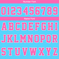 Custom Basketball Jersey Uniform Suit Printed Your Logo Name Number Pink-Light Blue