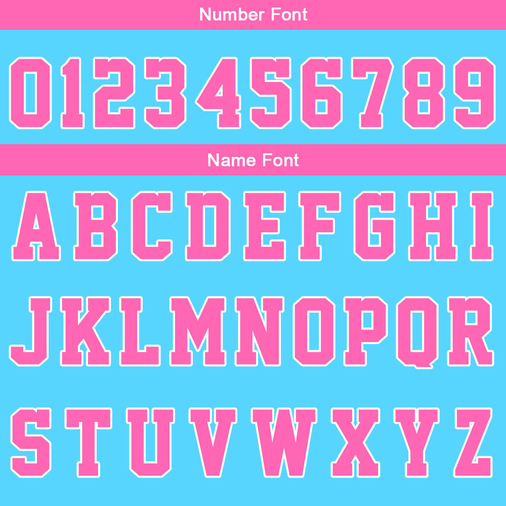 Custom Basketball Jersey Uniform Suit Printed Your Logo Name Number Pink-Light Blue