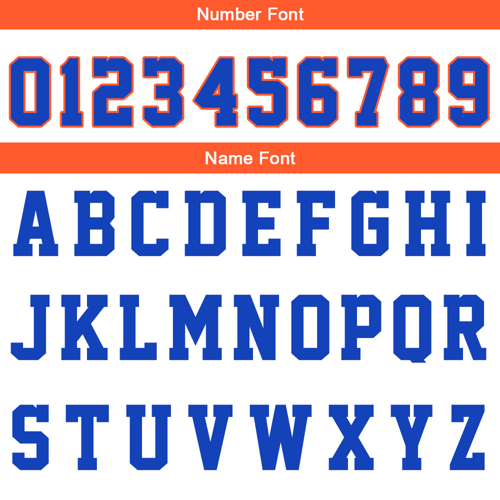 Custom Basketball Jersey Uniform Suit Printed Your Logo Name Number White-Orange-Royal