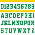 Custom Basketball Jersey Uniform Suit Printed Your Logo Name Number White-Green-Yellow