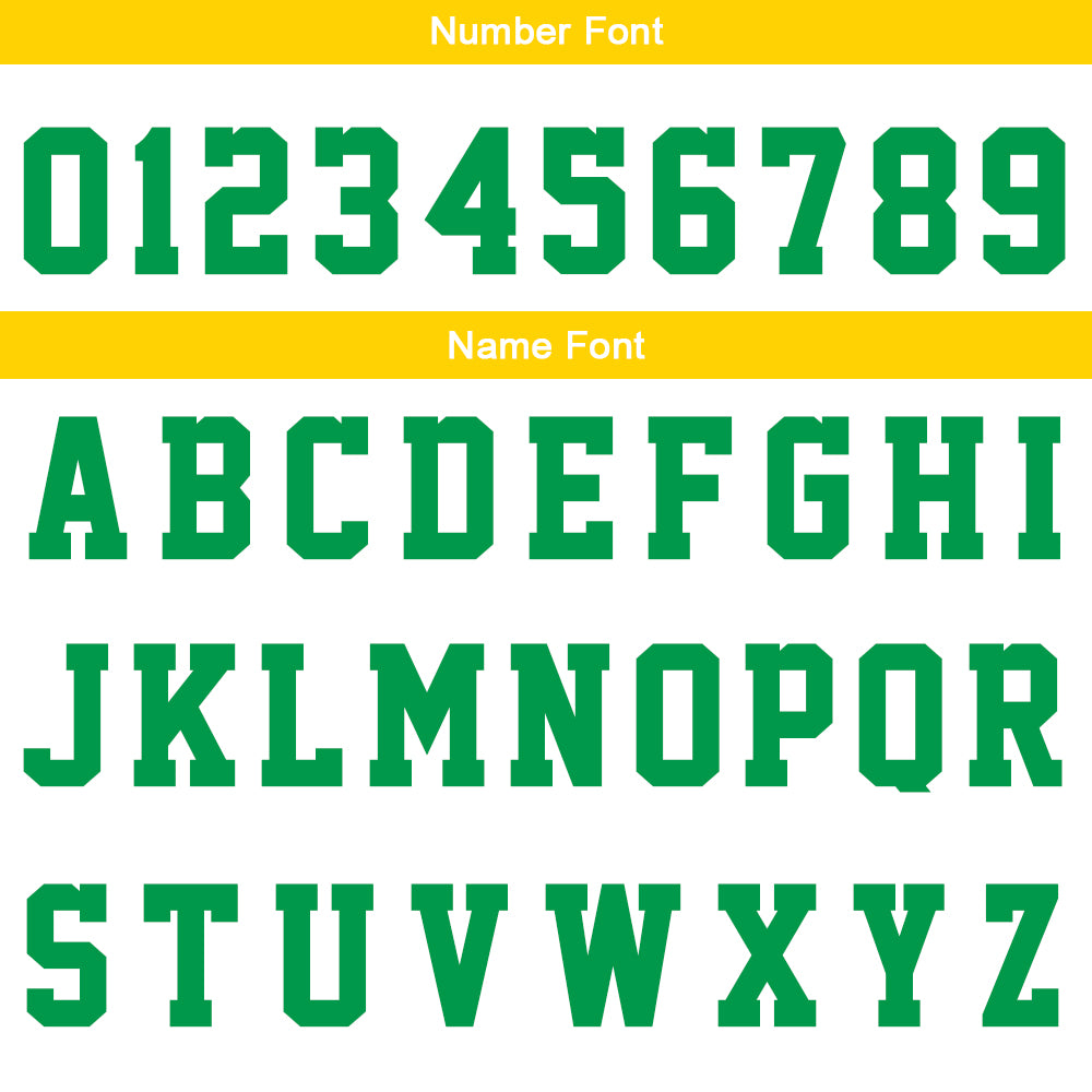 Custom Basketball Jersey Uniform Suit Printed Your Logo Name Number White-Green-Yellow