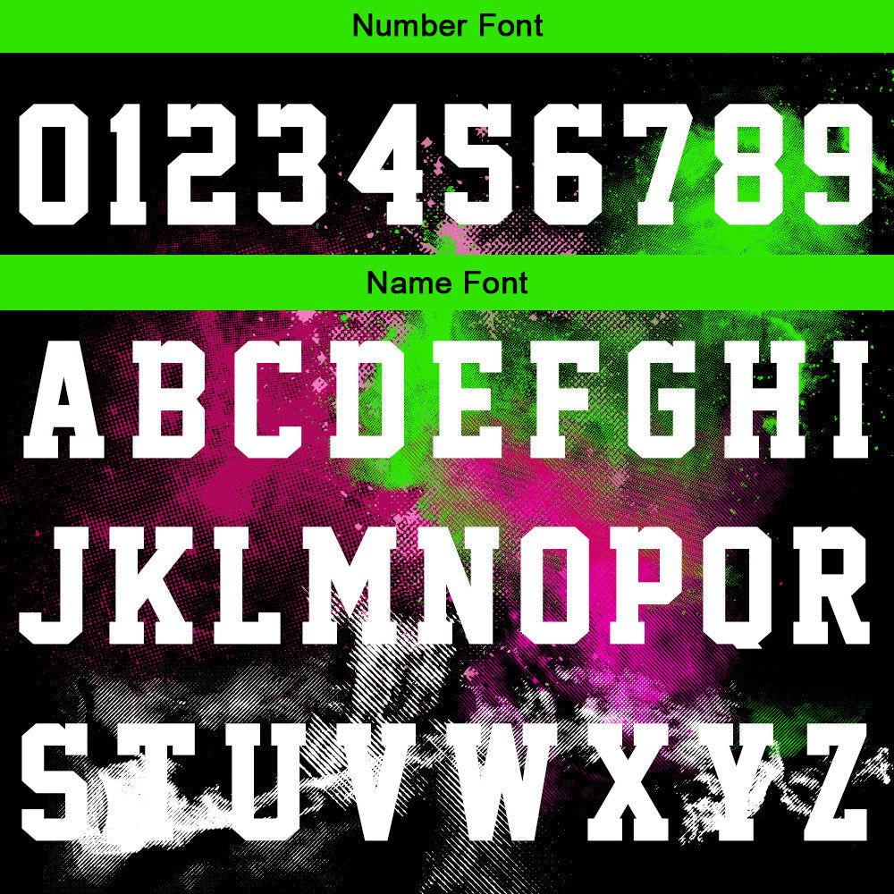 Custom Basketball Jersey Uniform Suit Printed Your Logo Name Number Splash-Rose-Neon Green