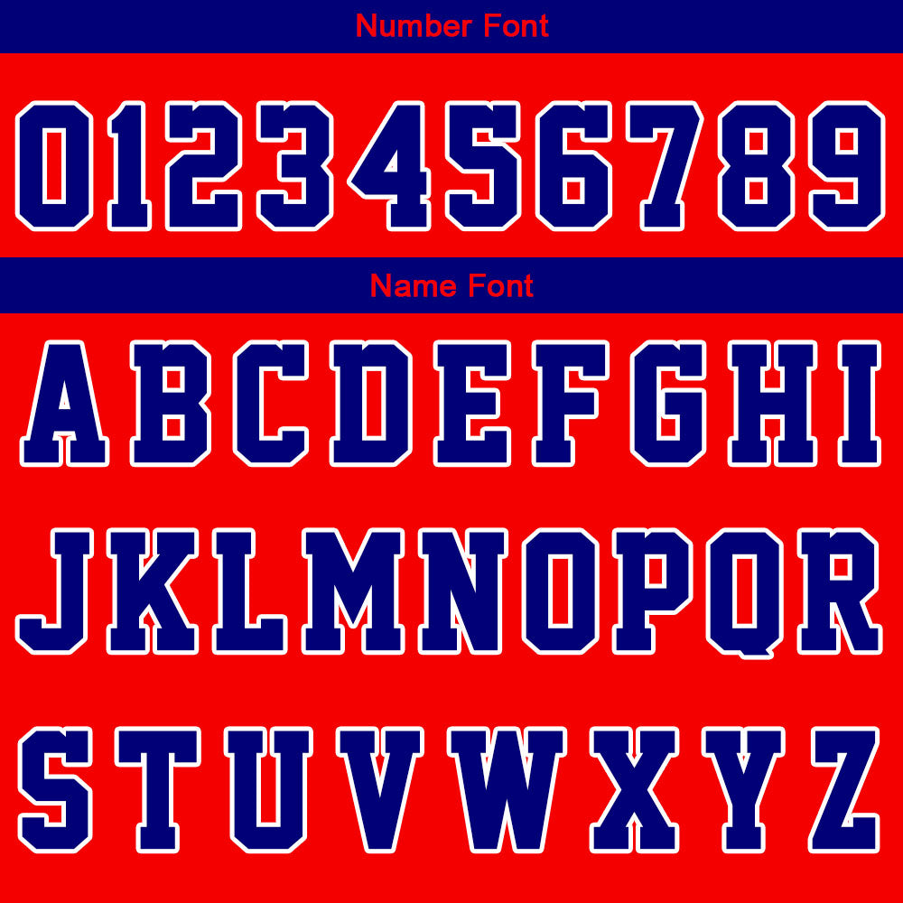 Custom Basketball Jersey Uniform Suit Printed Your Logo Name Number Royal-Red