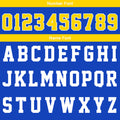 Custom Basketball Jersey Uniform Suit Printed Your Logo Name Number Royal-Yellow