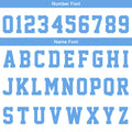 Custom Basketball Jersey Uniform Suit Printed Your Logo Name Number White-Light Blue