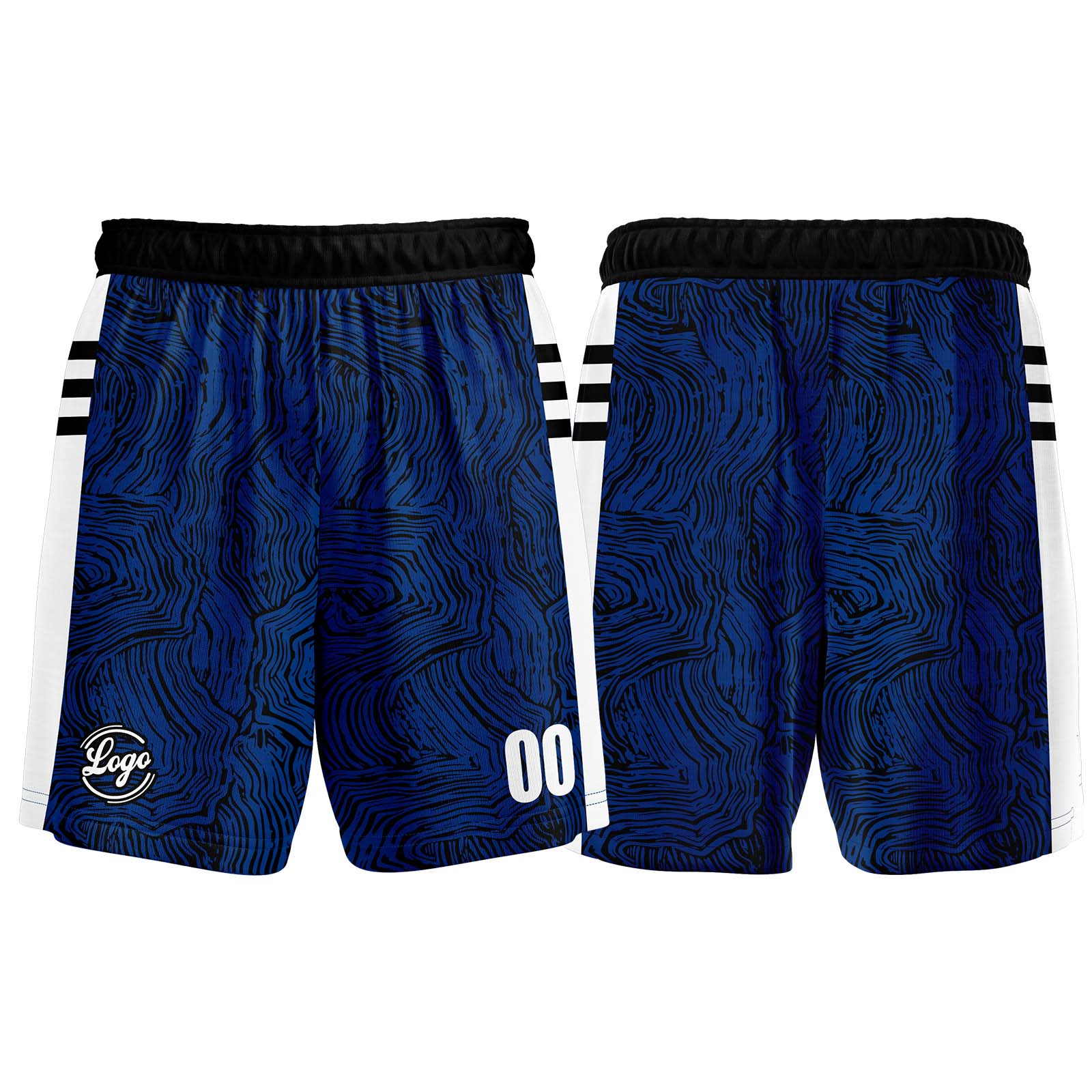 Custom Black Blue Basketball Jersey Uniform Suit Printed Your Logo Name Number