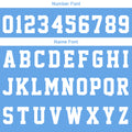 Custom Basketball Jersey Uniform Suit Printed Your Logo Name Number Light Blue-White