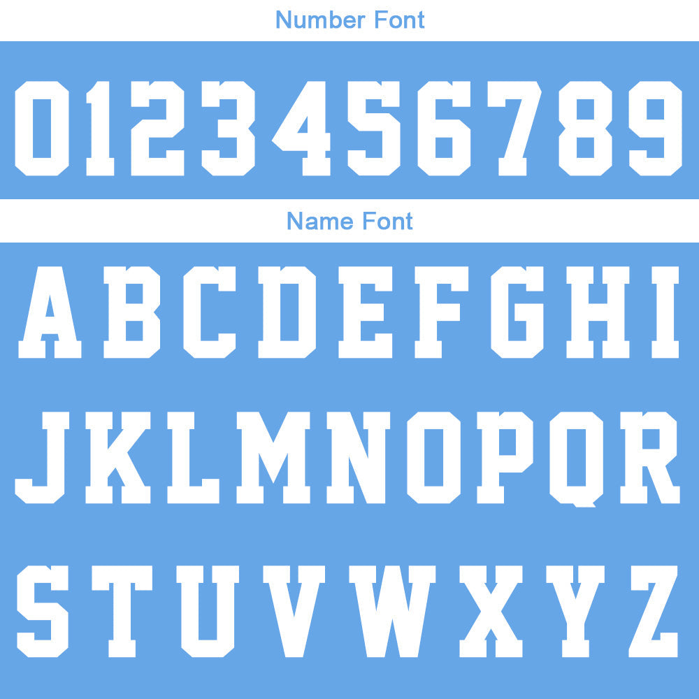 Custom Basketball Jersey Uniform Suit Printed Your Logo Name Number Light Blue-White