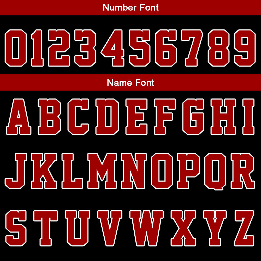 Custom Basketball Jersey Uniform Suit Printed Your Logo Name Number Red-Black
