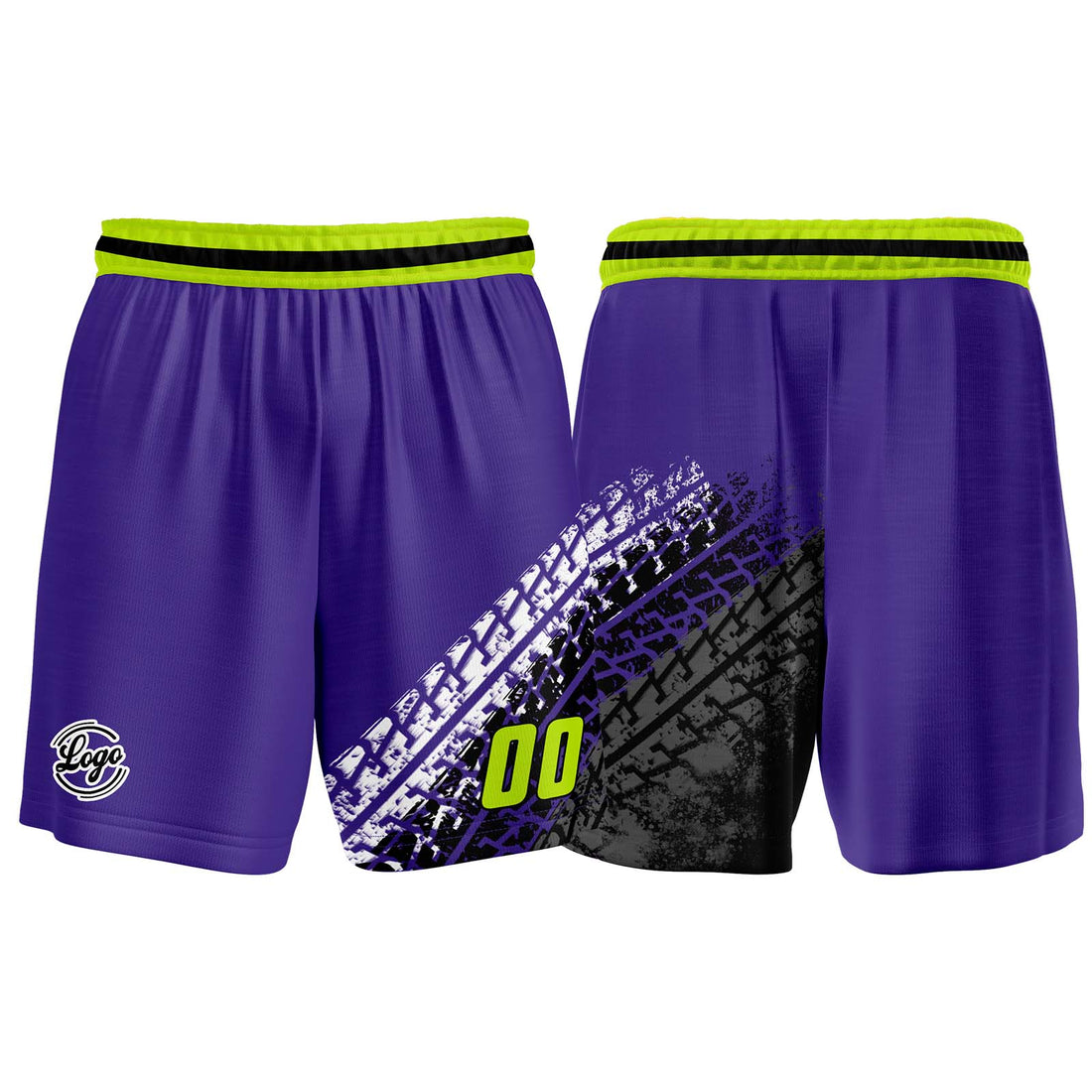 Custom Purple Green Basketball Jersey Uniform Suit Printed Your Logo Name Number