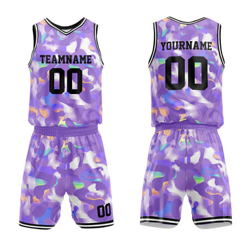 Custom Basketball Jersey Uniform Suit Printed Your Logo Name Number Lavender