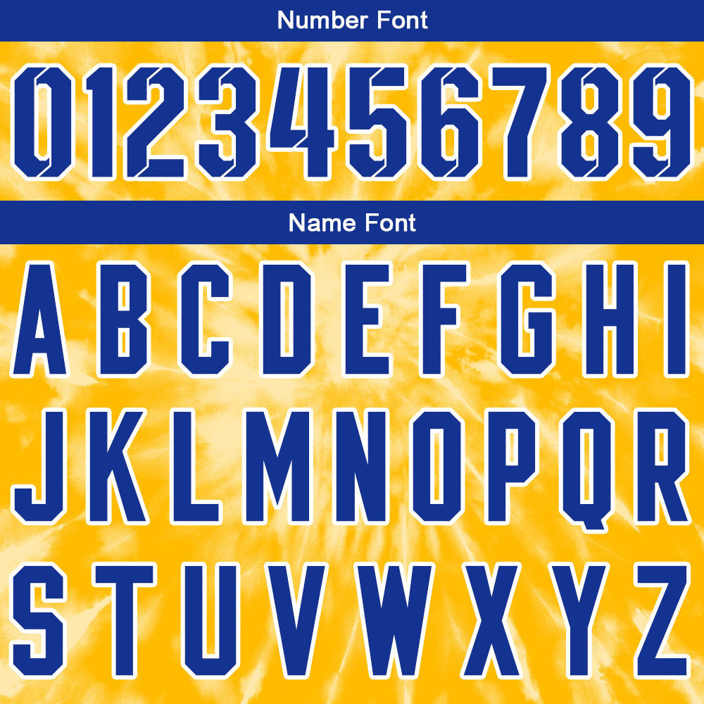 Custom Basketball Jersey Uniform Suit Printed Your Logo Name Number tie-dyed-Yellow