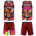 Custom Burgundy Basketball Jersey Uniform Suit Printed Your Logo Name Number