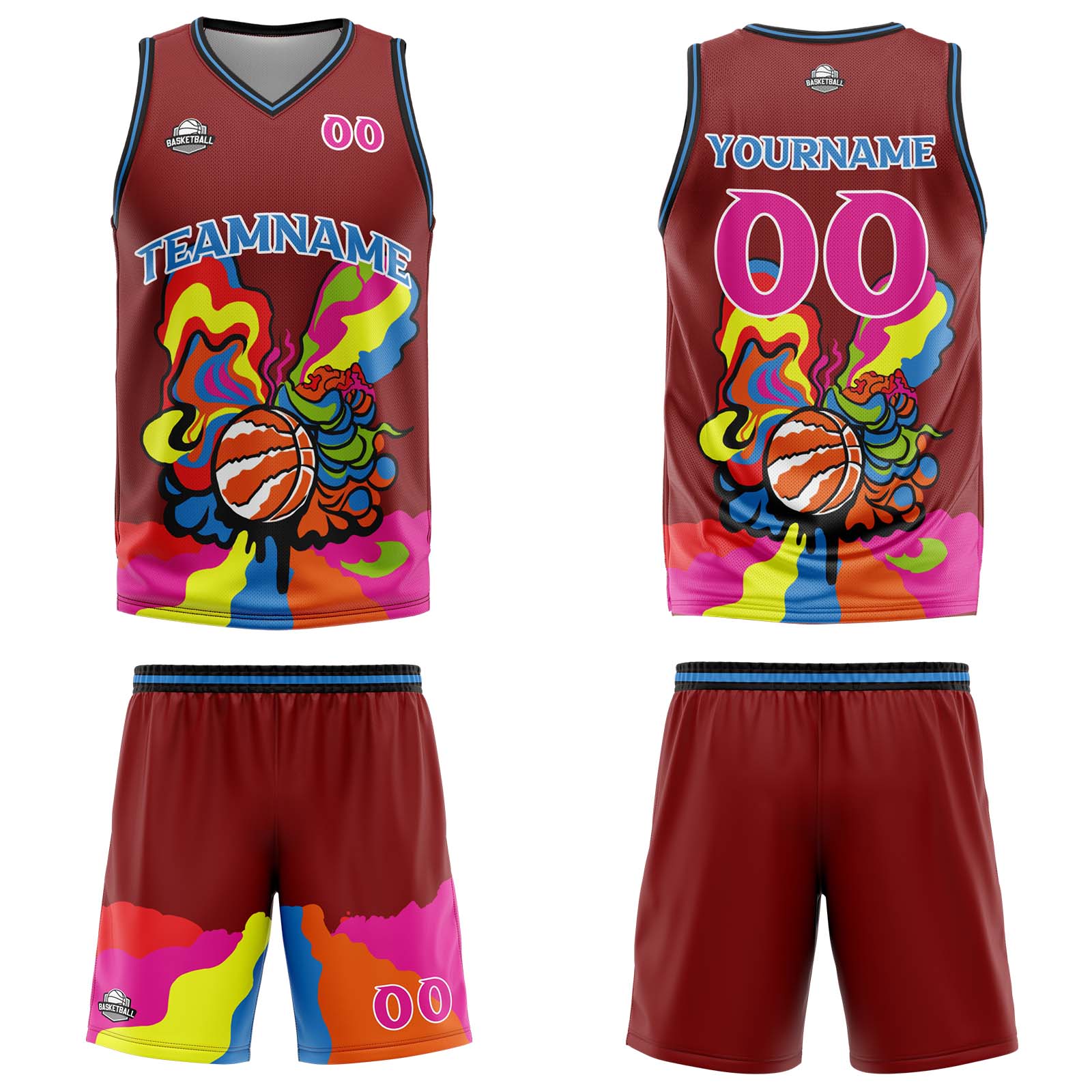 Custom Burgundy Basketball Jersey Uniform Suit Printed Your Logo Name Number