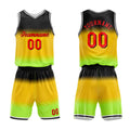 Custom Basketball Jersey Uniform Suit Printed Your Logo Name Number Gradient-Yellow