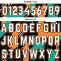 Custom Aqua Orange Basketball Jersey Uniform Suit Printed Your Logo Name Number