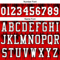 Custom Basketball Jersey Uniform Suit Printed Your Logo Name Number Acoustic wave-Red