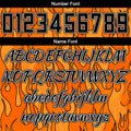 Custom Basketball Jersey Uniform Suit Printed Your Logo Name Number Flame&Orange