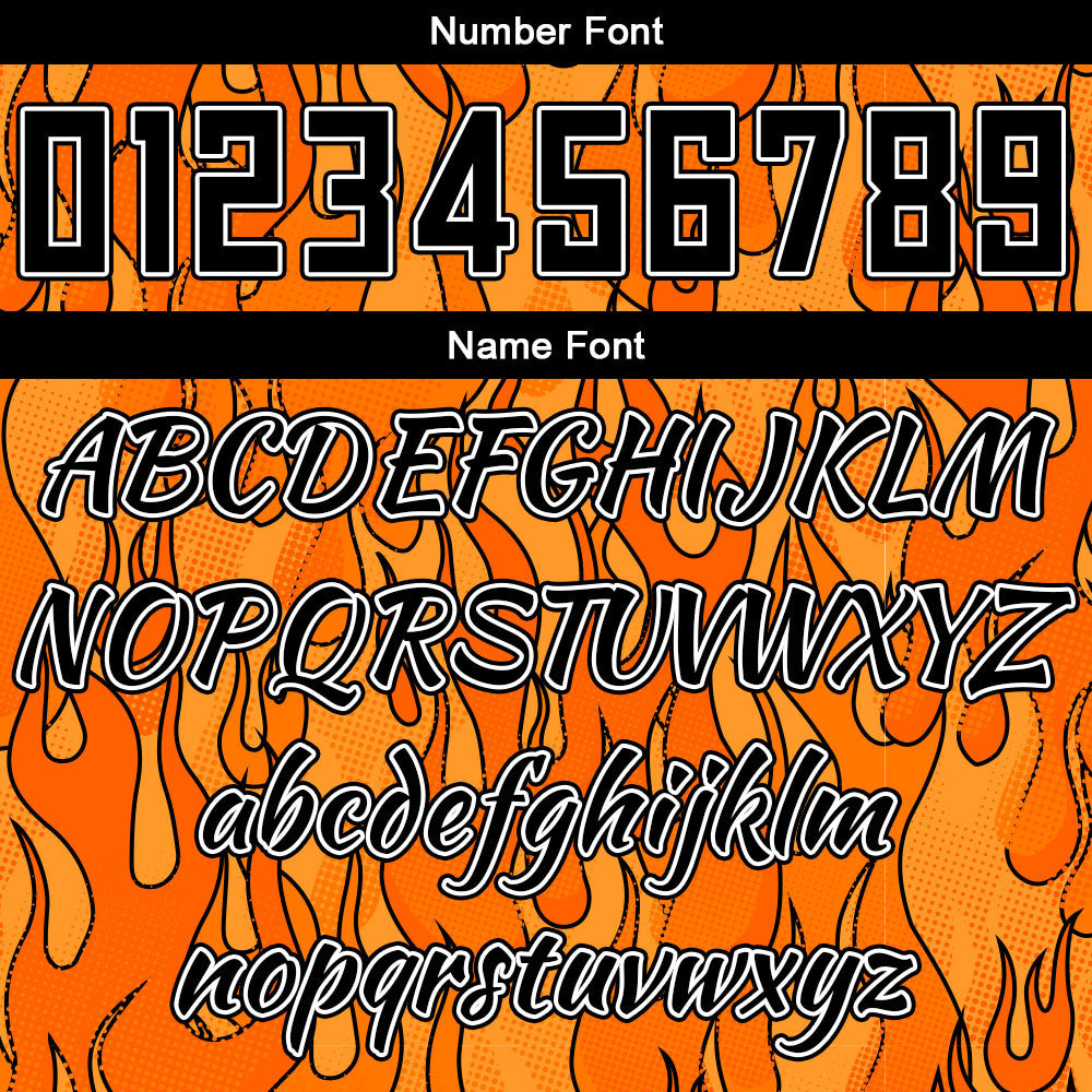 Custom Basketball Jersey Uniform Suit Printed Your Logo Name Number Flame&Orange