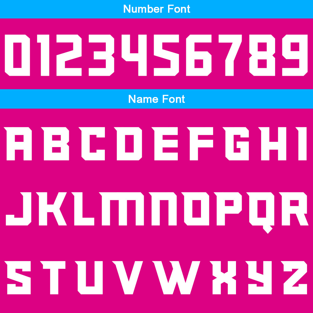 Custom Basketball Jersey Uniform Suit Printed Your Logo Name Number Hot Pink-Blue