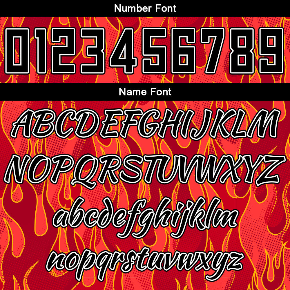 Custom Basketball Jersey Uniform Suit Printed Your Logo Name Number Flame&Red