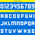 Custom Basketball Jersey Uniform Suit Printed Your Logo Name Number Blue-Yellow