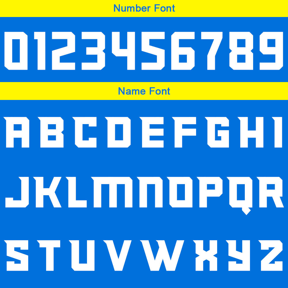 Custom Basketball Jersey Uniform Suit Printed Your Logo Name Number Blue-Yellow