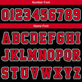 Custom Black Red Basketball Jersey Uniform Suit Printed Your Logo Name Number