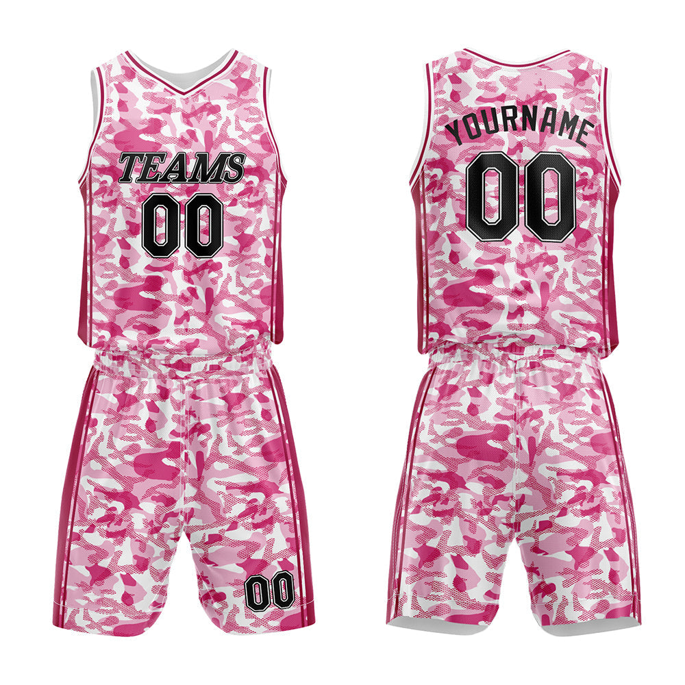 Custom Basketball Jersey Uniform Suit Printed Your Logo Name Number Pink