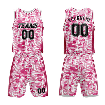 Custom Basketball Jersey Uniform Suit Printed Your Logo Name Number Pink
