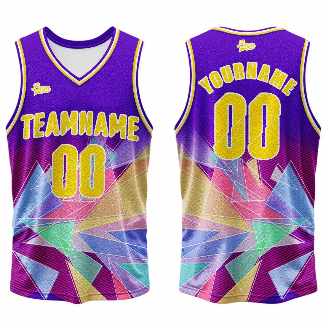 Custom Purple Basketball Jersey Uniform Suit Printed Your Logo Name Number