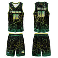 Custom Green Basketball Jersey Uniform Suit Printed Your Logo Name Number