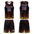 Custom Red Yellow Basketball Jersey Uniform Suit Printed Your Logo Name Number