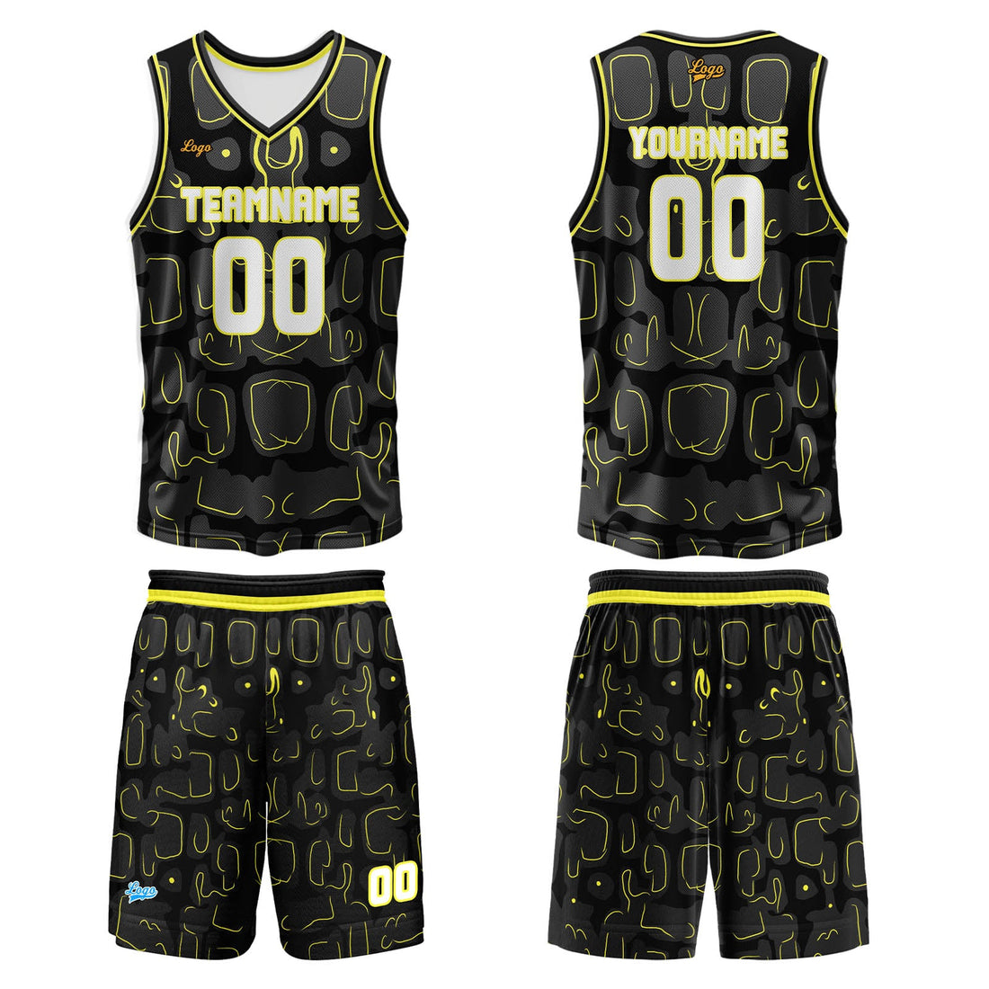 Custom Lemon Yellow Basketball Jersey Uniform Suit Printed Your Logo Name Number