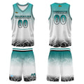 Custom Blue White Basketball Jersey Uniform Suit Printed Your Logo Name Number