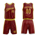 Custom Basketball Jersey Uniform Suit Printed Your Logo Name Number Crimson