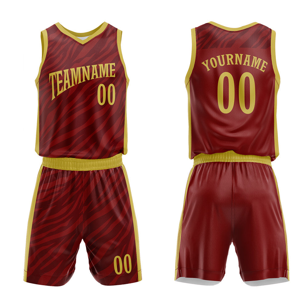 Custom Basketball Jersey Uniform Suit Printed Your Logo Name Number Crimson