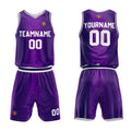 Custom Basketball Jersey Uniform Suit Printed Your Logo Name Number Purple