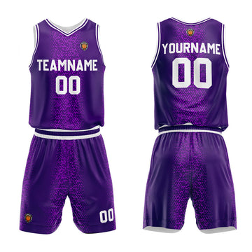 Custom Basketball Jersey Uniform Suit Printed Your Logo Name Number Purple