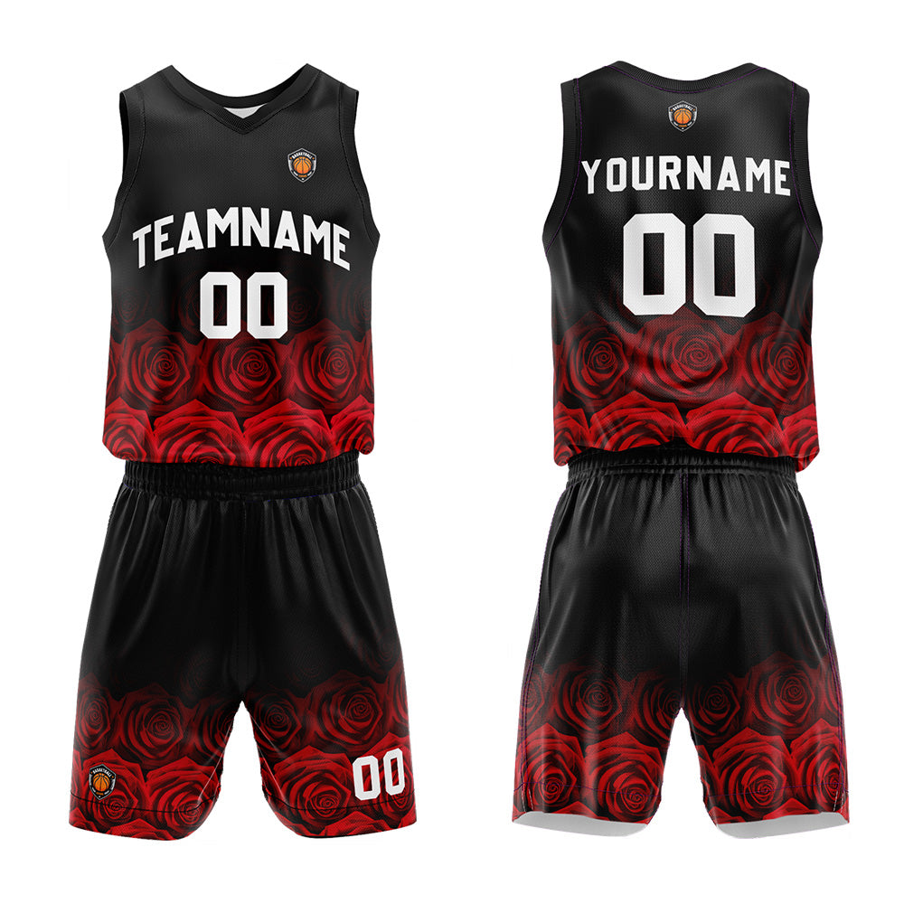 Custom Basketball Jersey Uniform Suit Printed Your Logo Name Number Red