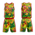 Custom Basketball Jersey Uniform Suit Printed Your Logo Name Number Tropical Plant