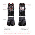 Custom Black Basketball Jersey Uniform Suit Printed Your Logo Name Number