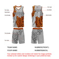 Custom Gray Orange Basketball Jersey Uniform Suit Printed Your Logo Name Number