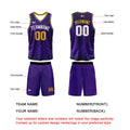 Custom Purple Basketball Jersey Uniform Suit Printed Your Logo Name Number