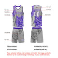 Custom Gray Purple Basketball Jersey Uniform Suit Printed Your Logo Name Number