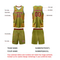 Custom Army Green Basketball Jersey Uniform Suit Printed Your Logo Name Number